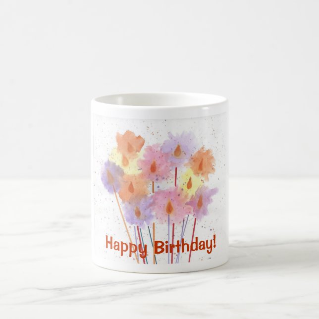 Happy Birthday Candles Tasse (Mittel)