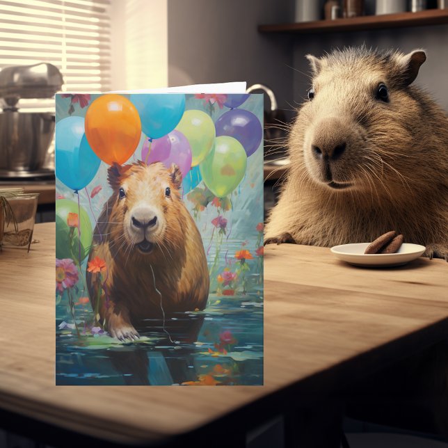 Happy Birthday Capybara Karte (Von Creator hochgeladen)