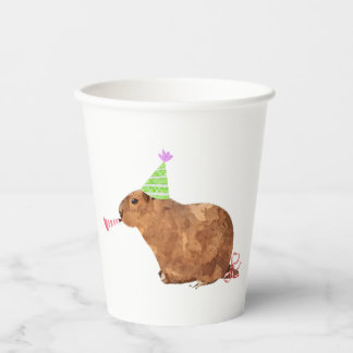 Happy Birthday Capybara Pappbecher