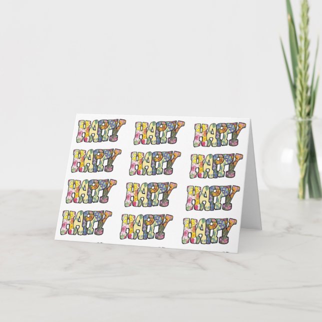 Happy Birthday Card aller Art Karte (Vorderseite)