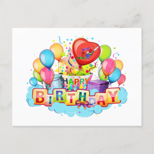 Happy Birthday Card (allgemein) Postkarte