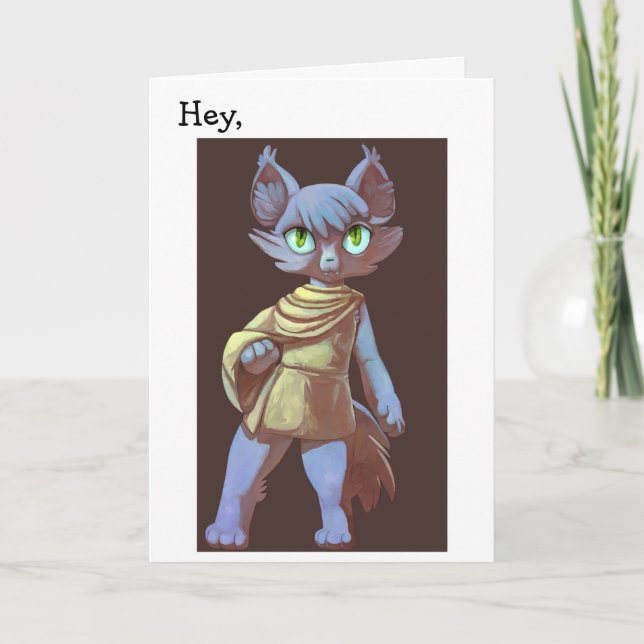 Happy Birthday Card: Anime Cat Karte (Vorderseite)