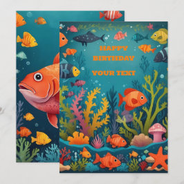 Happy Birthday Card - BD-Karte personalisieren Einladung