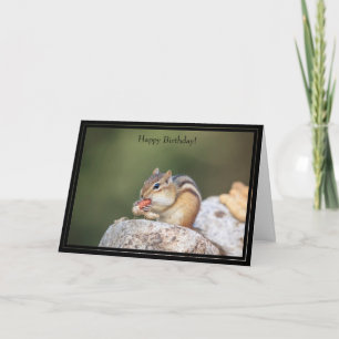 Happy Birthday Card Chipmunk Karte