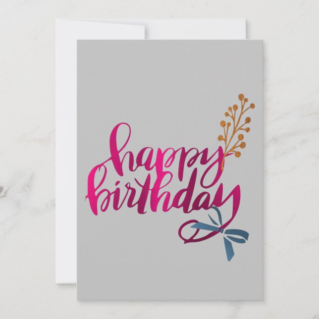 Happy Birthday Card Dankeskarte (Vorderseite)