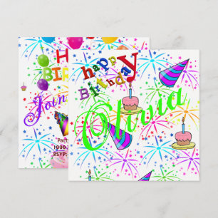 Happy Birthday Card Einladung
