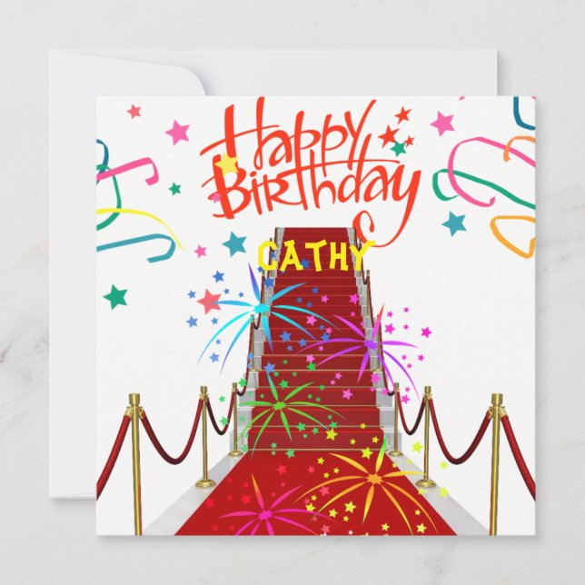 Happy Birthday Card Einladung (Vorderseite)