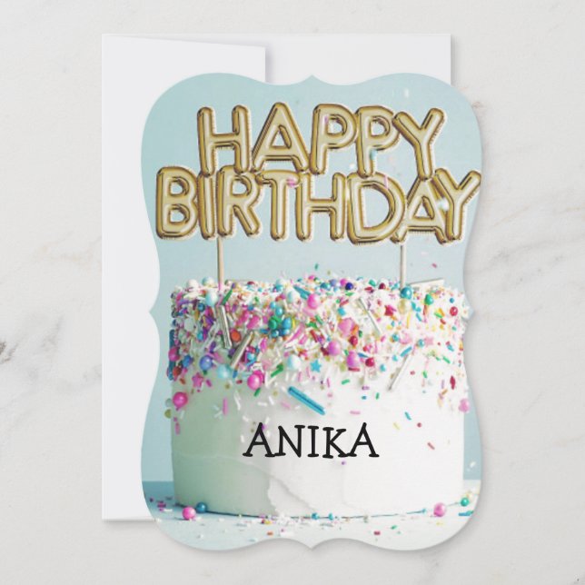HAPPY BIRTHDAY CARD EINLADUNG (Vorderseite)
