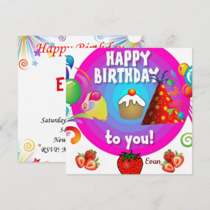 Happy Birthday Card Einladung