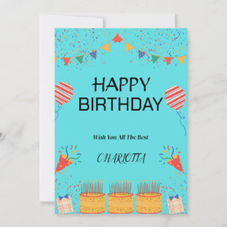 HAPPY BIRTHDAY CARD EINLADUNG