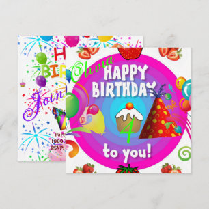 Happy Birthday Card Einladung