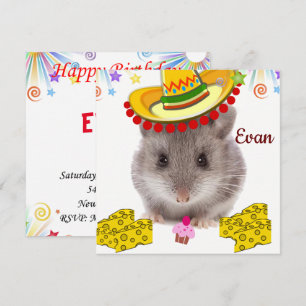 Happy Birthday Card Einladungs-Mäuse Einladung