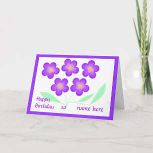 Happy Birthday Card Fügen Sie den Namen hinzu. Karte