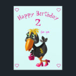 Happy Birthday Card - Funny Bird - Dein Alter / Ja Postkarte<br><div class="desc">Happy Birthday Card - Funny Bird - Your Age / Year - Painting - Choose / Add Your Unique Text / Name / Color / Schriftart / Size / Elements - Make Your Special Gift - Umformen und verschieben oder entfernen und fügen Sie Elemente / Text mit Anpassungs-Tool! Malerei und...</div>