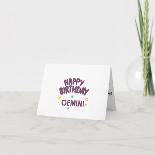 Happy Birthday Card für Gemini