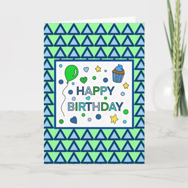 Happy Birthday Card für Ihn Karte (Vorderseite)