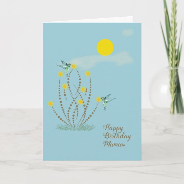Happy Birthday Card für Mamaw Blue Karte (Vorderseite)