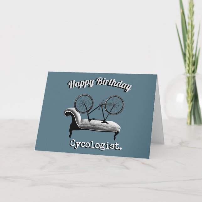 Happy Birthday Card für Radfahrer Karte (Vorderseite)
