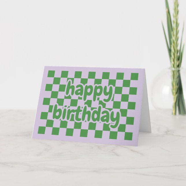 Happy birthday card geometric karte (Vorderseite)