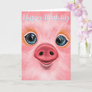 Happy Birthday Card - Happy Baby Piglet Karte