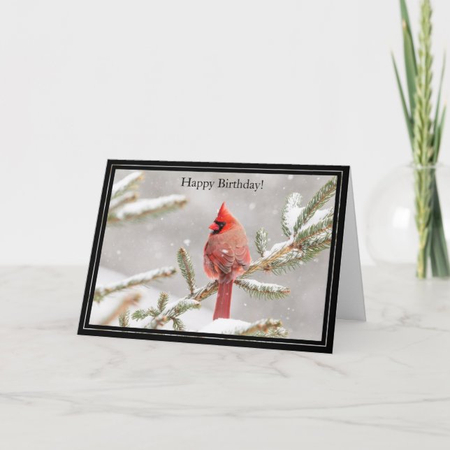 Happy Birthday Card Kardinal Karte (Vorderseite)