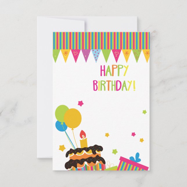 Happy Birthday Card Karte (Vorderseite)