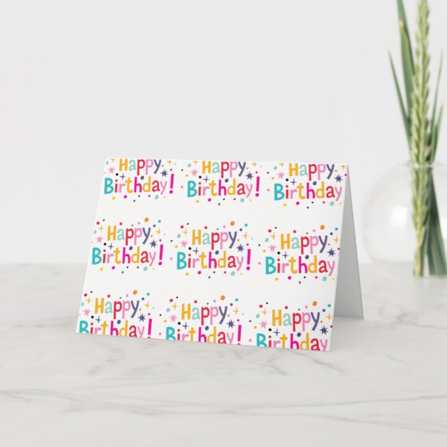 Happy Birthday Card Karte (Vorderseite)