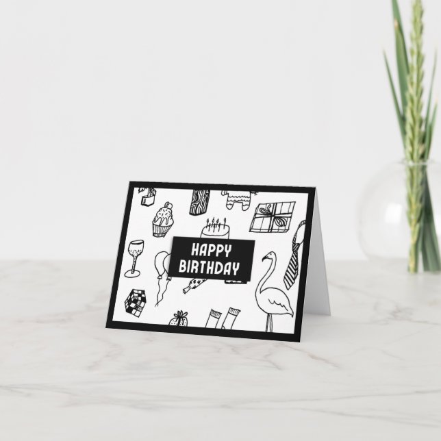 Happy Birthday Card Karte (Vorderseite)
