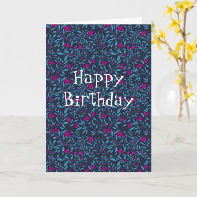 happy birthday Card Karte (Gelbe Blume)