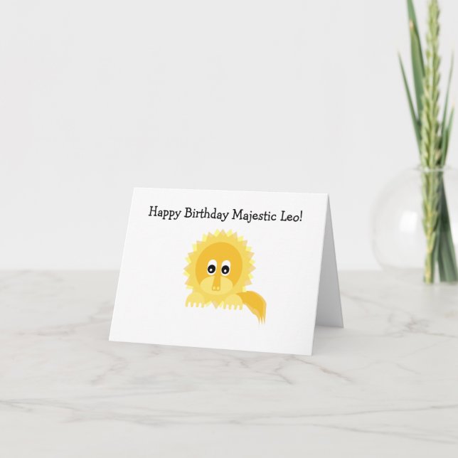 Happy Birthday Card Leo Karte (Vorderseite)