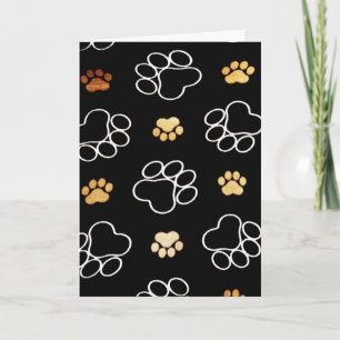 Happy Birthday Card mit Hundeschlittendrucken Karte