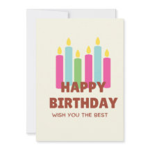 Happy Birthday Card mit Kerzen