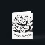 Happy Birthday Card mit Pandas - Funny Karte<br><div class="desc">Geburtstagskarten mit Panda Family MIGNED Malerei Design - Anpassbar - oder wählen / Fügen Sie Ihren einzigartigen Text / Schriftart / Farbe - Make your Special Card - Umgestalten und verschieben oder entfernen und hinzufügen / Bild mit Anpassungs-Tool ! Malerei und Design von MIGNED. Sie können meine Designs auch auf...</div>