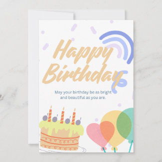 Happy Birthday Card - Niedlich Einladung