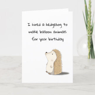 Happy Birthday Card - Niedlicher Igel Ballon Artis Dankeskarte