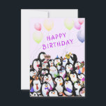 Happy Birthday Card Penguin Birthdays Party Funny Karte<br><div class="desc">Glückliche Geburtstagskarte mit glücklichen Pinguinen Party Cartoon Zeichnend - Niedliche Funny Pinguin Geburtstagsfeier - Wählen / Fügen Sie Ihren einzigartigen Text / Schriftart / Farbe - Make Your Special Birthday Card Gift - Neu vergrössern und verschieben oder entfernen und hinzufügen / Bild mit Anpassungswerkzeug ! - Zeichn und Design von...</div>