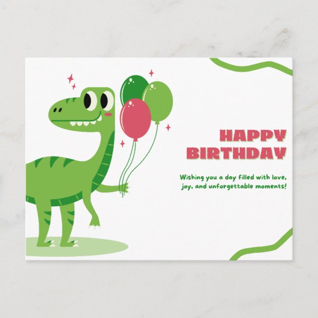 Happy Birthday Card Postkarte (Vorderseite)