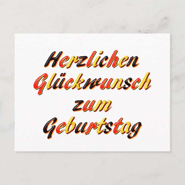 Happy Birthday Card Postkarte (Vorderseite)