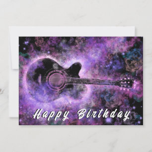 Happy Birthday Card Romantic Gitarre