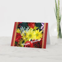 Happy Birthday Card sagen Sie es mit Blume