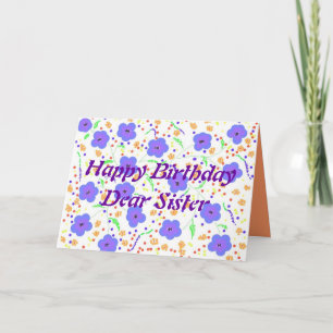 Happy Birthday Card Sister Karte