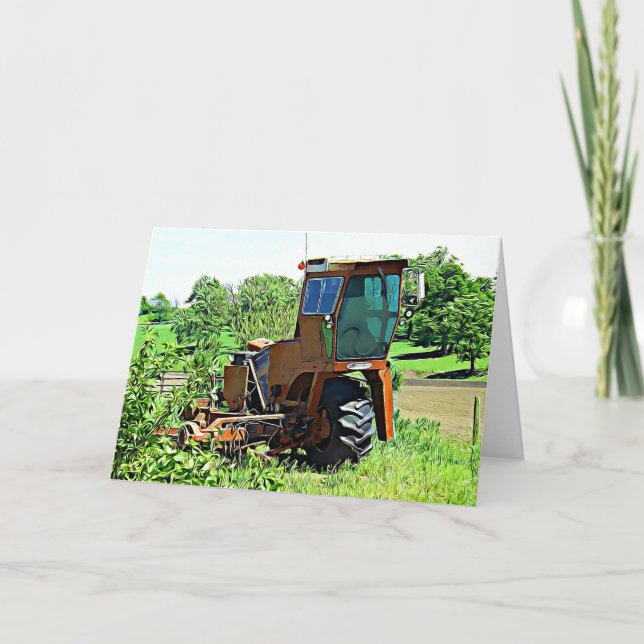 Happy BIrthday Card Traktor Fotograf Karte (Vorderseite)