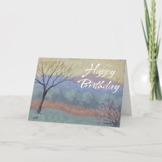Happy Birthday Card Winter Karte (Vorderseite)