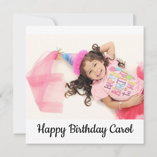 Happy Birthday Carol Ankündigung (Vorderseite)