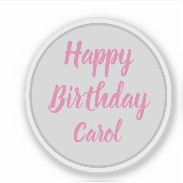 Happy Birthday Carol Aufkleber (Vorderseite)