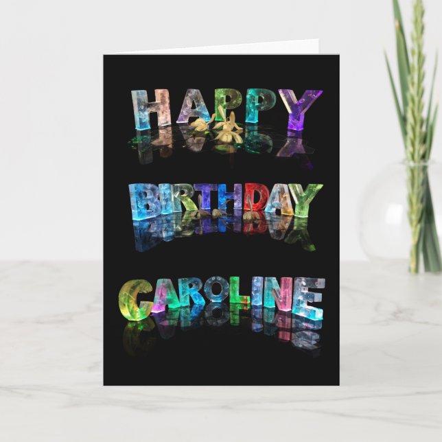 Happy Birthday Caroline Card Karte (Vorderseite)
