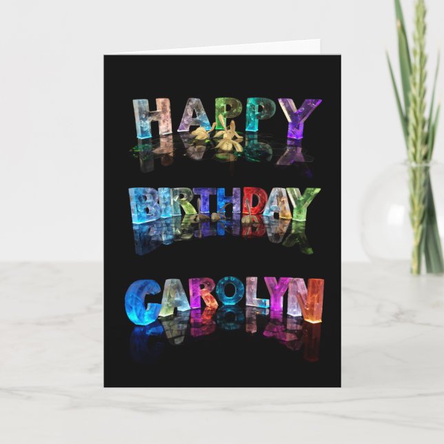 Happy Birthday Carolyn Card Karte (Vorderseite)