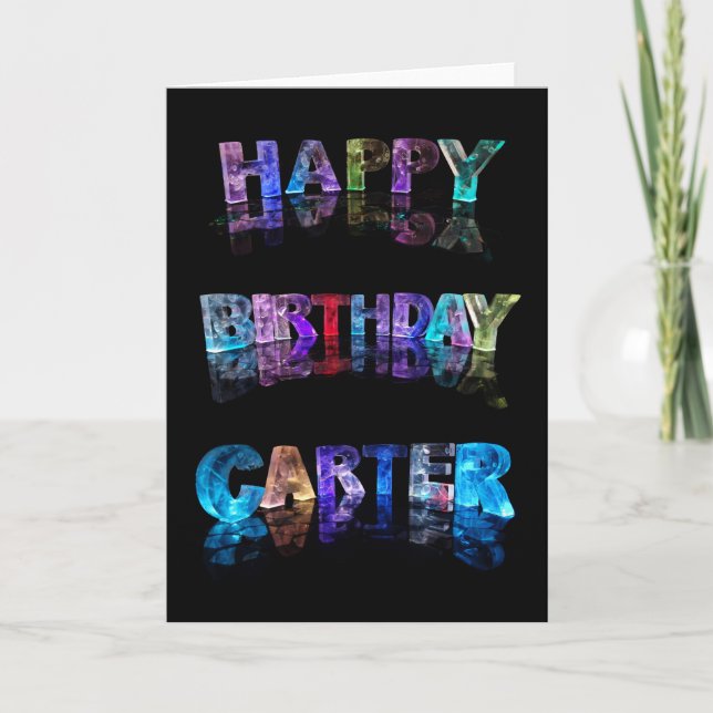 Happy Birthday Carter Card Karte (Vorderseite)