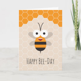 Happy Birthday Cartoon Niedlich Honey Bee Honeycom Karte