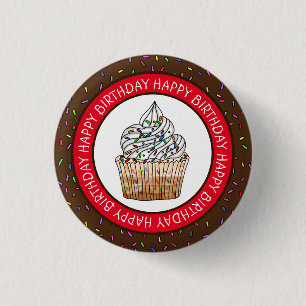Happy Birthday Cartoon Vanilla Club Button